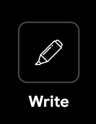 Write mode button in AtomAI Sidebar